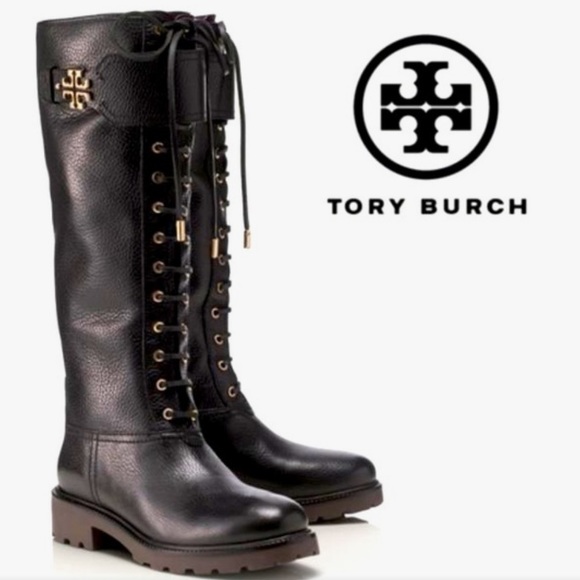 Tory Burch Wesley Lace Up Boots - Picture 1 of 17